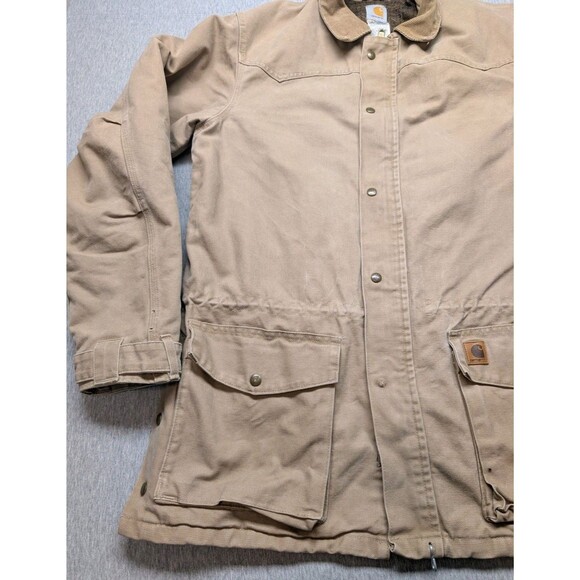 Frankenstien VTG Carhartt C52 Barn Jacket Duck Ranch Blanket Lined Large Tall - Picture 5 of 14